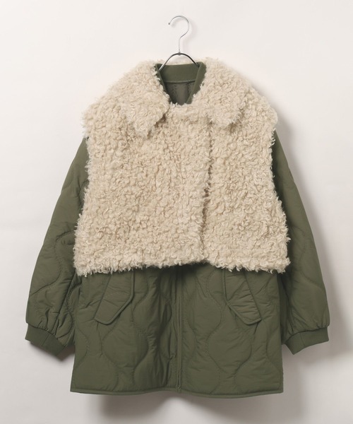 LEPSIM（レプシィム）の「ファーベスト＊ブルゾン《2点セット》　603902（その他アウター・レディース・チャコールグレー/カーキ・FREE）」の18枚目の写真