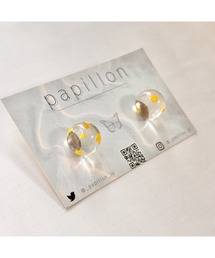 【papillon】お花柄クリアピアス(MA)
