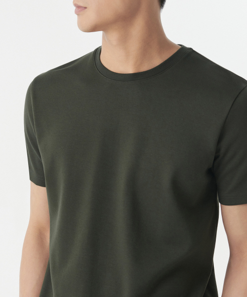 MUSINSA STANDARD（ムシンサスタンダード）の「マッスルフィットクルーネックモーダルTシャツ[カーキ]（Tシャツ/カットソー・メンズ・その他・X-LARGE/XX-LARGE/XXX-LARGE/SMALL/MEDIUM/LARGE）」の4枚目の写真