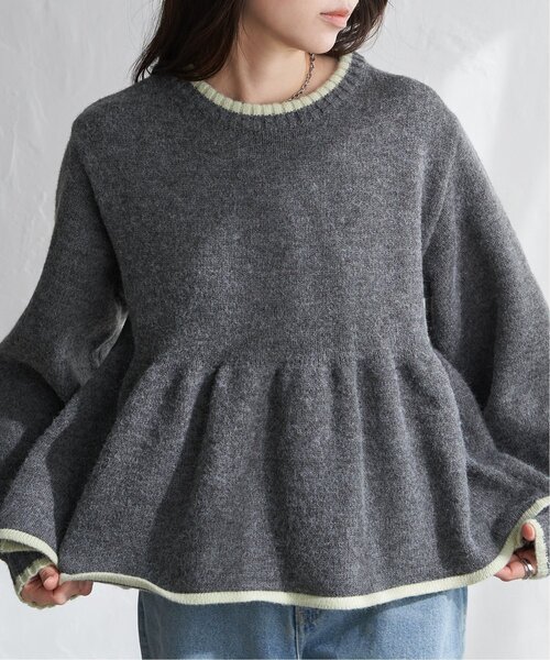 VENCEEXCHANGE（ヴァンスエクスチェンジ）の「アルパカタッチ配色プルオーバー（ニット/セーター・レディース・ブラウン/ブラック/アイボリー/チャコール・FREE）」の3枚目の写真