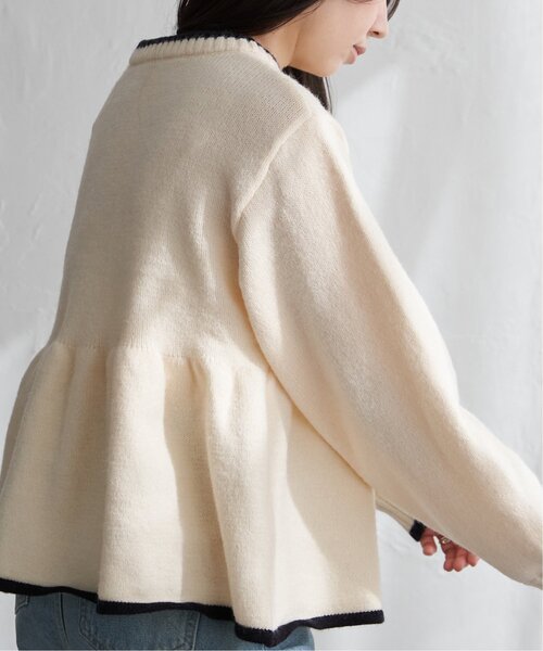 VENCEEXCHANGE（ヴァンスエクスチェンジ）の「アルパカタッチ配色プルオーバー（ニット/セーター・レディース・ブラウン/ブラック/アイボリー/チャコール・FREE）」の8枚目の写真