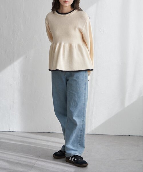 VENCEEXCHANGE（ヴァンスエクスチェンジ）の「アルパカタッチ配色プルオーバー（ニット/セーター・レディース・ブラウン/ブラック/アイボリー/チャコール・FREE）」の9枚目の写真