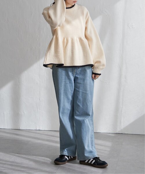 VENCEEXCHANGE（ヴァンスエクスチェンジ）の「アルパカタッチ配色プルオーバー（ニット/セーター・レディース・ブラウン/ブラック/アイボリー/チャコール・FREE）」の10枚目の写真