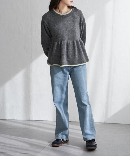 VENCEEXCHANGE（ヴァンスエクスチェンジ）の「アルパカタッチ配色プルオーバー（ニット/セーター・レディース・ブラウン/ブラック/アイボリー/チャコール・FREE）」の16枚目の写真