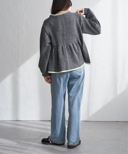 VENCEEXCHANGE（ヴァンスエクスチェンジ）の「アルパカタッチ配色プルオーバー（ニット/セーター・レディース・ブラウン/ブラック/アイボリー/チャコール・FREE）」の17枚目の写真