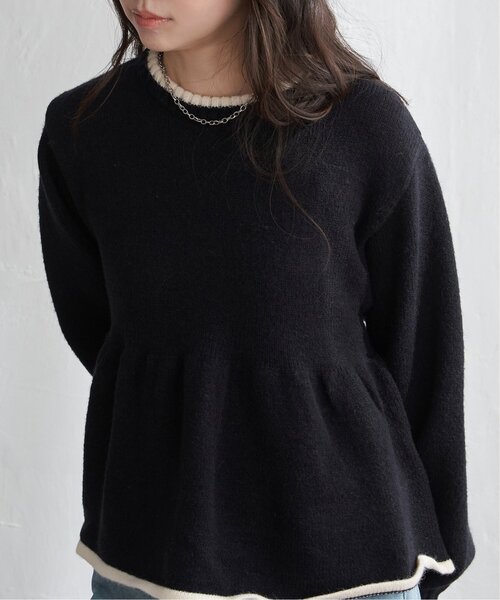 VENCEEXCHANGE（ヴァンスエクスチェンジ）の「アルパカタッチ配色プルオーバー（ニット/セーター・レディース・ブラウン/ブラック/アイボリー/チャコール・FREE）」の18枚目の写真