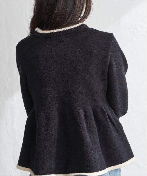 VENCEEXCHANGE（ヴァンスエクスチェンジ）の「アルパカタッチ配色プルオーバー（ニット/セーター・レディース・ブラウン/ブラック/アイボリー/チャコール・FREE）」の20枚目の写真