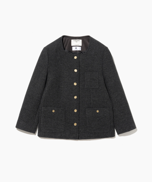 TTUDEMENT(トュードメント)の「WOOL TWEED HALF JACKET CHARCOAL(その他アウター・レディース・その他・MEDIUM/SMALL)」の2枚目の写真