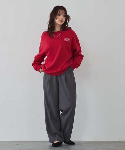 abahouse mavie（アバハウスマヴィ）の「【後ろウエストゴム】タックワイドスラックス　m_01/シーズンレス/メンズライク/美脚（スラックス・レディース・ブラック/ベージュ/グレー/ベージュ系その他/グレー系その他・40/38/36）」の6枚目の写真