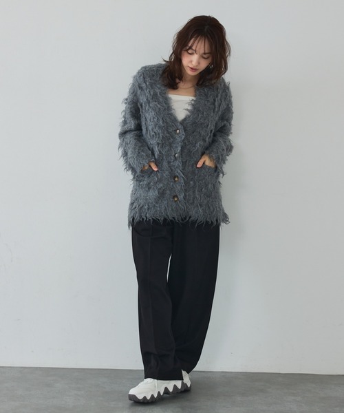 abahouse mavie（アバハウスマヴィ）の「【後ろウエストゴム】タックワイドスラックス　m_01/シーズンレス/メンズライク/美脚（スラックス・レディース・ブラック/ベージュ/グレー/ベージュ系その他/グレー系その他・40/38/36）」の12枚目の写真