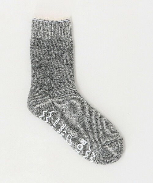 ROTOTO(ロトト)の「<ROTOTO>ダブルフェイス リブソックス(ソックス/靴下・メンズ・ダークグレー/ダークグリーン・M)」の1枚目の写真