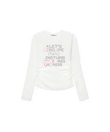 ESCAPEFROM（エスケープフロム）の「スローガンレタリングプリントスリムフィットシャーリングロングスリーブ [3カラー]（Tシャツ/カットソー）」