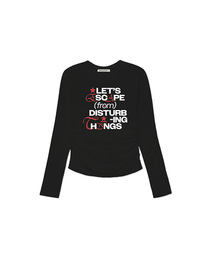 ESCAPEFROM（エスケープフロム）の「スローガンレタリングプリントスリムフィットシャーリングロングスリーブ [3カラー]（Tシャツ/カットソー）」