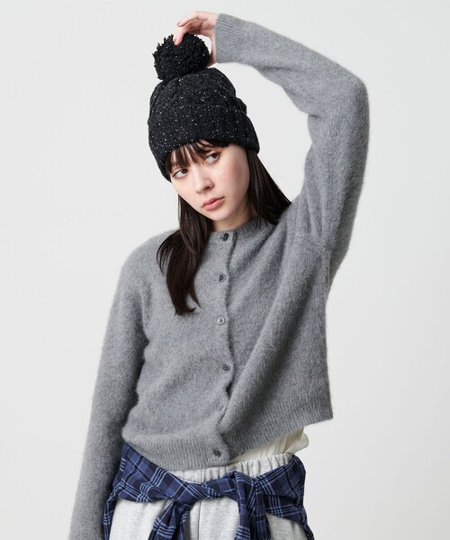 BEAUTY&YOUTH UNITED ARROWS（ビューティーアンドユースユナイテッドアローズ）の「ネップ ポンポン ニットキャップ 2WAY（ニットキャップ/ビーニー・レディース・ブラック/グレー系/ベージュ・FREE）」の8枚目の写真