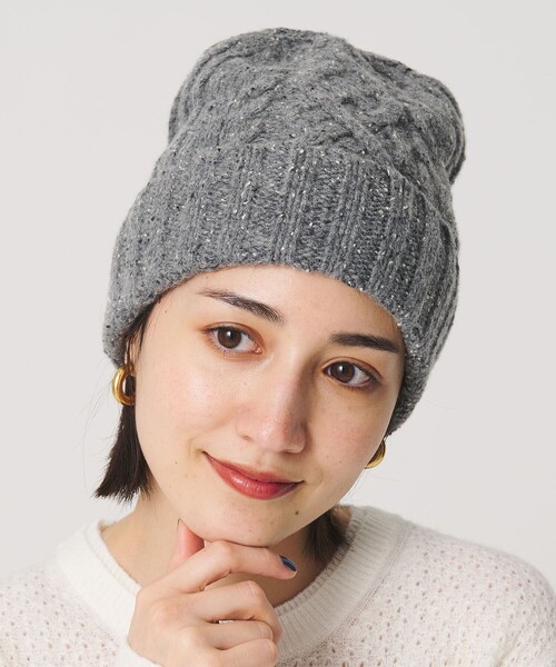 BEAUTY&YOUTH UNITED ARROWS（ビューティーアンドユースユナイテッドアローズ）の「ネップ ポンポン ニットキャップ 2WAY（ニットキャップ/ビーニー・レディース・ブラック/グレー系/ベージュ・FREE）」の11枚目の写真