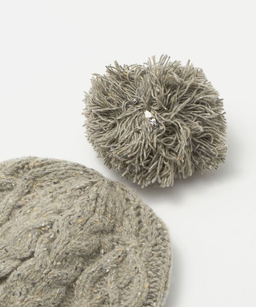 BEAUTY&YOUTH UNITED ARROWS（ビューティーアンドユースユナイテッドアローズ）の「ネップ ポンポン ニットキャップ 2WAY（ニットキャップ/ビーニー・レディース・ブラック/グレー系/ベージュ・FREE）」の19枚目の写真