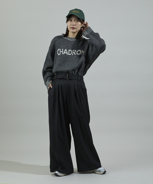 FREAK'S STORE(フリークスストア)の「配色 ロゴニット(ニット/セーター・レディース・グレー/ブラック/ベージュ・フリ-)」の4枚目の写真