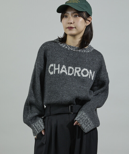FREAK'S STORE(フリークスストア)の「配色 ロゴニット(ニット/セーター・レディース・グレー/ブラック/ベージュ・フリ-)」の7枚目の写真