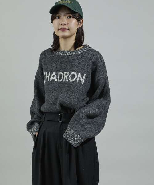 FREAK'S STORE(フリークスストア)の「配色 ロゴニット(ニット/セーター・レディース・グレー/ブラック/ベージュ・フリ-)」の8枚目の写真