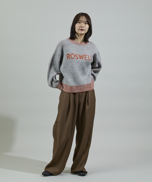 FREAK'S STORE(フリークスストア)の「配色 ロゴニット(ニット/セーター・レディース・グレー/ブラック/ベージュ・フリ-)」の11枚目の写真