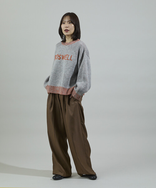 FREAK'S STORE(フリークスストア)の「配色 ロゴニット(ニット/セーター・レディース・グレー/ブラック/ベージュ・フリ-)」の12枚目の写真
