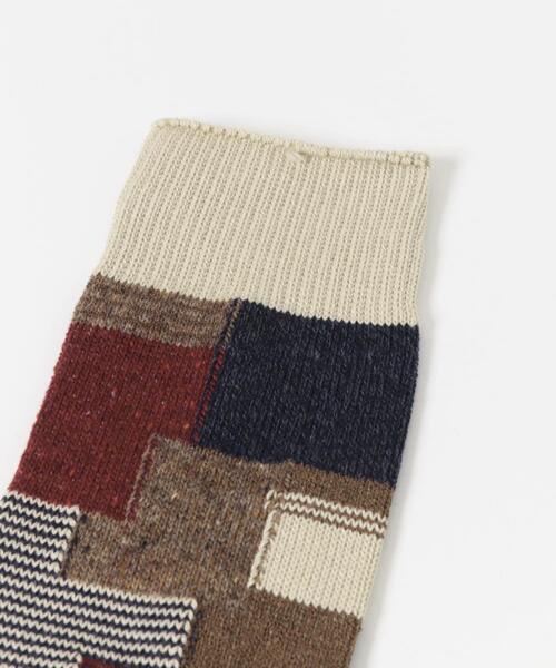 URBAN RESEARCH DOORS（アーバンリサーチドアーズ）の「『別注』Anonymous Ism×DOORS　パッチワーククルー（ソックス/靴下・メンズ・ベージュ/ネイビー/グリーン・-）」の5枚目の写真