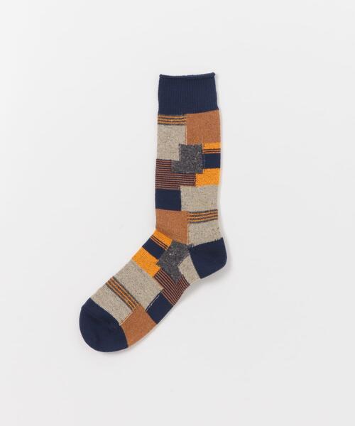 URBAN RESEARCH DOORS（アーバンリサーチドアーズ）の「『別注』Anonymous Ism×DOORS　パッチワーククルー（ソックス/靴下・メンズ・ベージュ/ネイビー/グリーン・-）」の6枚目の写真