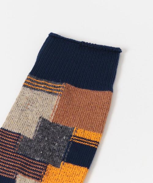 URBAN RESEARCH DOORS（アーバンリサーチドアーズ）の「『別注』Anonymous Ism×DOORS　パッチワーククルー（ソックス/靴下・メンズ・ベージュ/ネイビー/グリーン・-）」の7枚目の写真