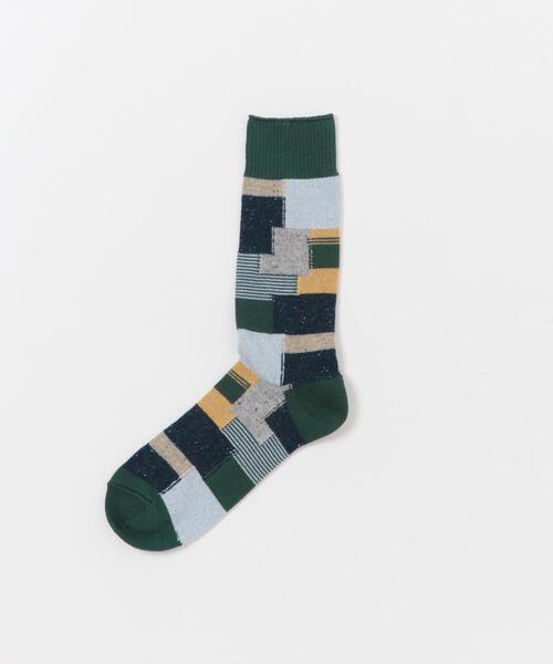URBAN RESEARCH DOORS（アーバンリサーチドアーズ）の「『別注』Anonymous Ism×DOORS　パッチワーククルー（ソックス/靴下・メンズ・ベージュ/ネイビー/グリーン・-）」の8枚目の写真