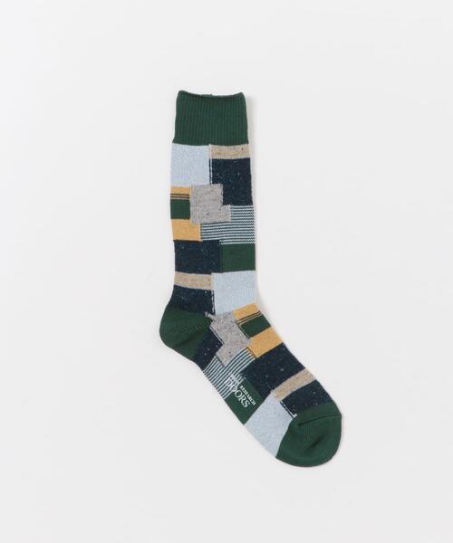 URBAN RESEARCH DOORS（アーバンリサーチドアーズ）の「『別注』Anonymous Ism×DOORS　パッチワーククルー（ソックス/靴下・メンズ・ベージュ/ネイビー/グリーン・-）」の9枚目の写真