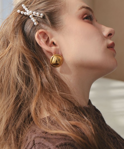 at.（アット）の「【at.】ヴィンテージボタンピアス（ピアス（両耳用）・レディース・シルバー/ゴールド・ONE SIZE）」の16枚目の写真