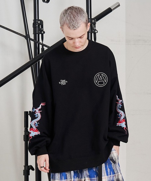 セール】【UNISEX】ORIENTAL EMBROIDERY SWEAT/オリエンタルエンブロイ