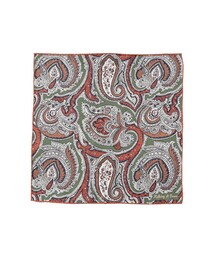 Holliday & Brown（ホリデーアンドブラウン）の「Holliday ＆ Brown / シルク ペイズリー柄 チーフ（ハンカチ/ハンドタオル）」