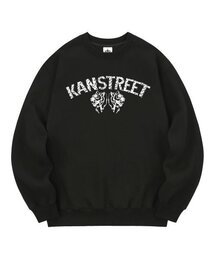 KMB0172 レタリングタイガー 裏起毛 スウェット ブラック