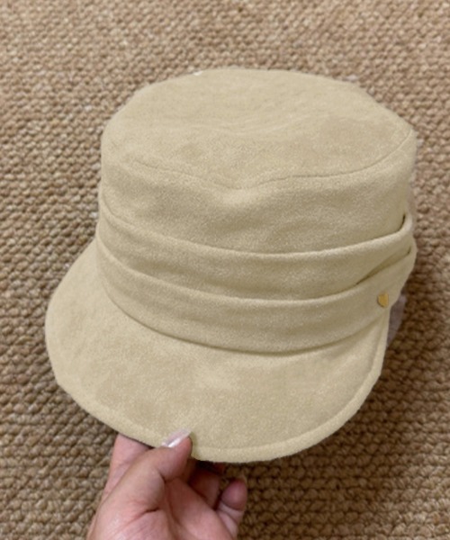 Miniministore（ミニミニストア）の「ワンポイントキャスケット スエード調帽子（キャスケット・レディース・ワインレッド/キャメル/アイボリー/ブラウン/ブラック・FREE）」の13枚目の写真