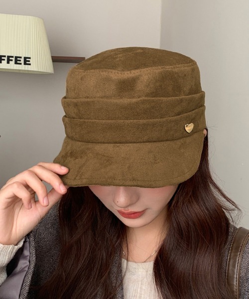 Miniministore（ミニミニストア）の「ワンポイントキャスケット スエード調帽子（キャスケット・レディース・ワインレッド/キャメル/アイボリー/ブラウン/ブラック・FREE）」の14枚目の写真