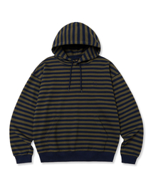 STRIPE TAG HOODIE - KHAKI