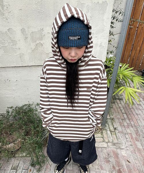 BROWNBREATH（ブラウンブレス）の「STRIPE TAG HOODIE - KHAKI（パーカー・メンズ・その他・X-LARGE/SMALL/MEDIUM/LARGE）」の5枚目の写真