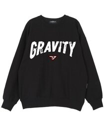 グラビティオーバーサイズドロップショルダースウェット_ブラック