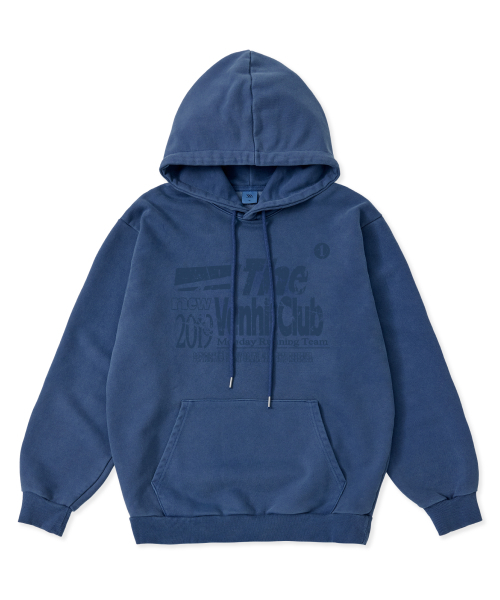 VENHIT(ベンヒット)の「MRT ピグメントフードパーカー ダストブルー(パーカー・メンズ・ブルー・MEDIUM/LARGE/X-LARGE)」の1枚目の写真