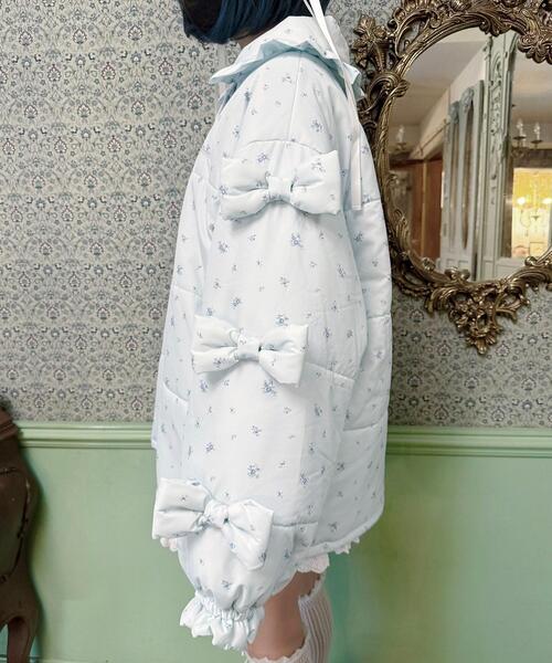 Whinny（ホワイニー）の「Whinny/リボンに包まれしぽゎりんアウター（ダウンジャケット/コート・レディース・ホワイト/サックスブルー/ブラック・FREE）」の20枚目の写真