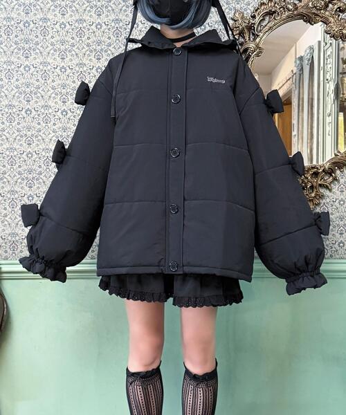 美品 完売品 Whinny 爆リボンわたあめアウター リボン サックスブルー Whinny 爆リボンわたあめアウター