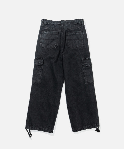 VASTIC(バスティック)の「ワイドカーゴデニムパンツ_ブラック(デニムパンツ・メンズ・その他・MEDIUM/LARGE/X-LARGE)」の3枚目の写真