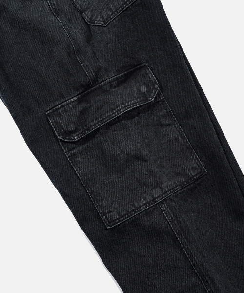 VASTIC(バスティック)の「ワイドカーゴデニムパンツ_ブラック(デニムパンツ・メンズ・その他・MEDIUM/LARGE/X-LARGE)」の8枚目の写真