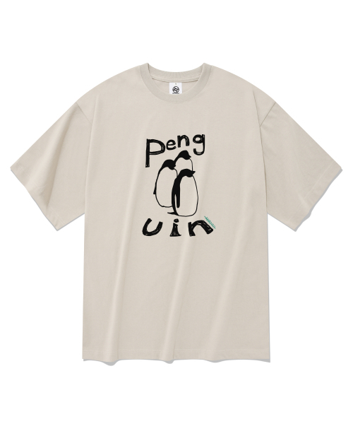 RADINEO(ラディネオ)の「ペンギン 半袖Tシャツ ベージュ(Tシャツ/カットソー・メンズ・その他・SMALL/MEDIUM/LARGE/X-LARGE)」の1枚目の写真