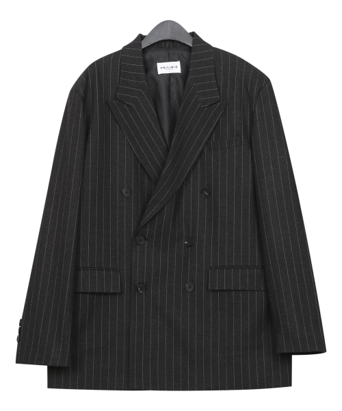 PRAIRIE(KR)(プレーリー)の「ストライプダブルブレザー(ブラック)(テーラードジャケット・メンズ・その他・SMALL/MEDIUM/LARGE)」の5枚目の写真