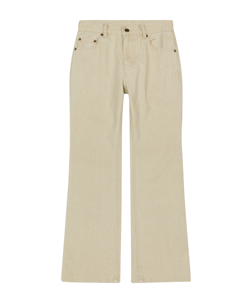 SUNDAY FRUIT MARKET（サンデーフルーツマーケット）の「W) BASIC FLARE PANT BEIGE（その他パンツ・レディース・その他・SMALL/MEDIUM/LARGE）」の2枚目の写真