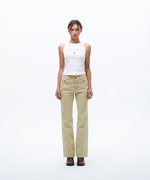 SUNDAY FRUIT MARKET（サンデーフルーツマーケット）の「W) BASIC FLARE PANT BEIGE（その他パンツ・レディース・その他・SMALL/MEDIUM/LARGE）」の7枚目の写真
