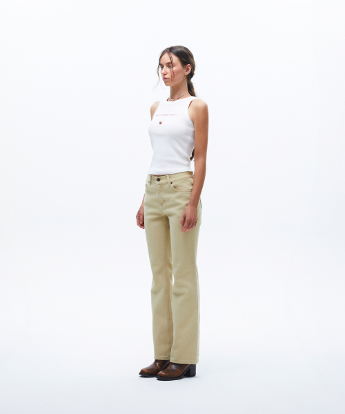 SUNDAY FRUIT MARKET（サンデーフルーツマーケット）の「W) BASIC FLARE PANT BEIGE（その他パンツ・レディース・その他・SMALL/MEDIUM/LARGE）」の8枚目の写真