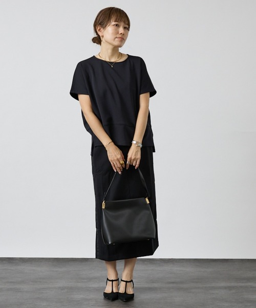 DESIGNWORKS(デザインワークス)の「【セットアップ対応】後ろボタン半袖トップス(シャツ/ブラウス・レディース・ベージュ/ブラック・フリー)」の16枚目の写真
